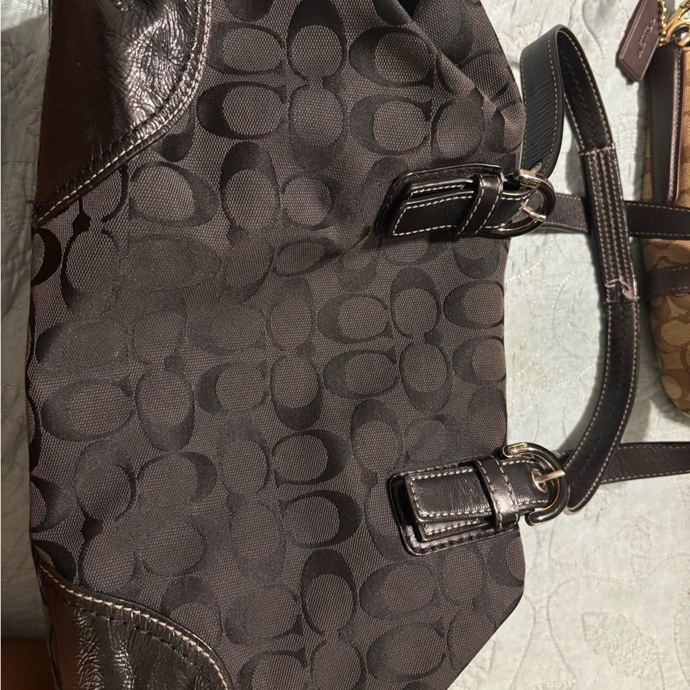 Coach Black Signature Shoulder Bag